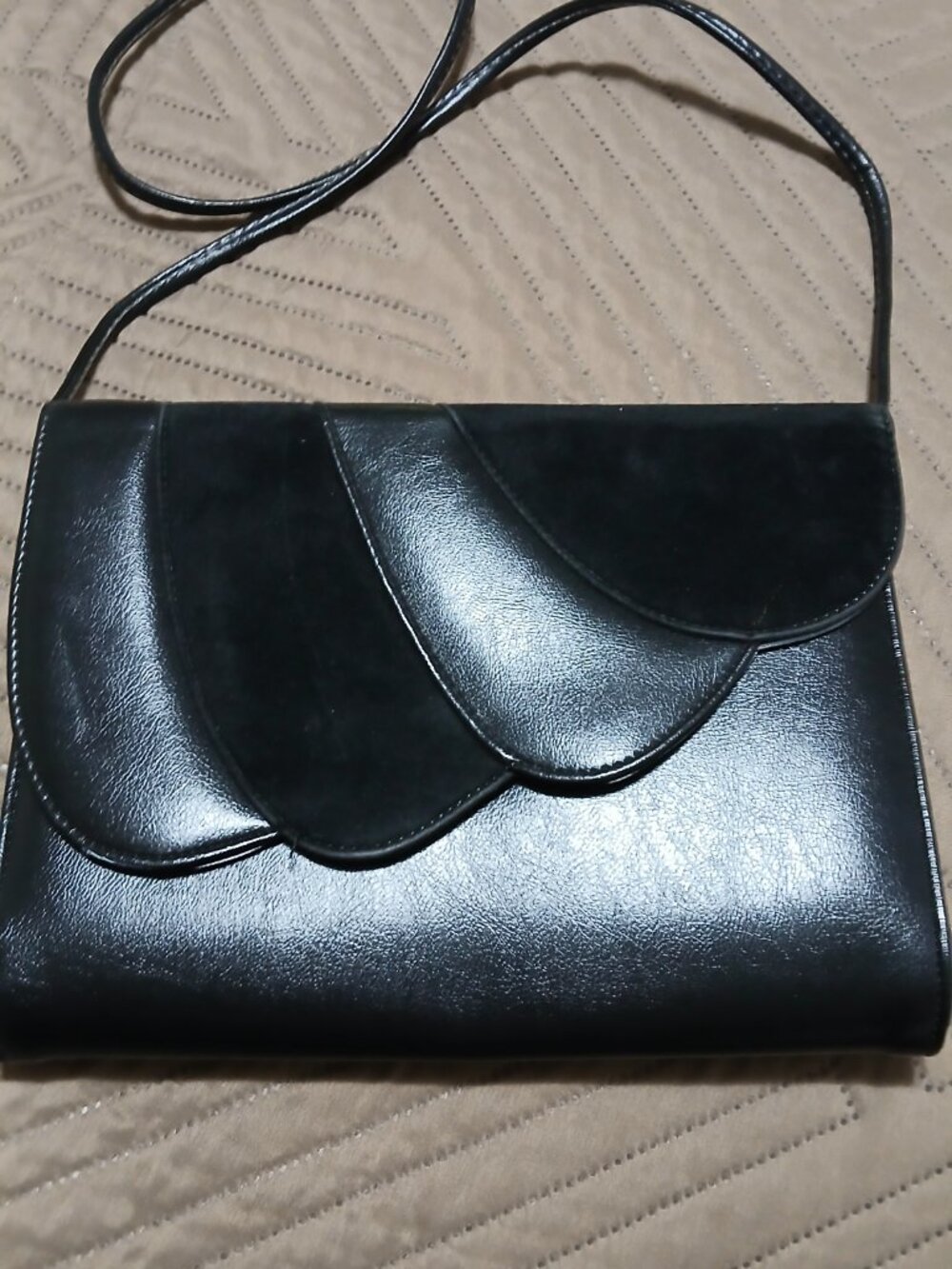 Faux Suede & leather Clutch/Purse